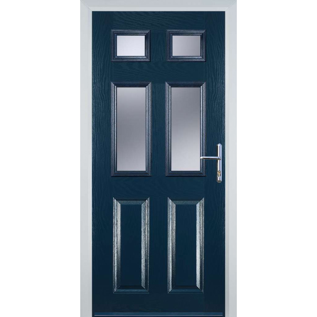 Door Stop 2 Panel 4 Square (T) Composite Traditional Door In Blue Image