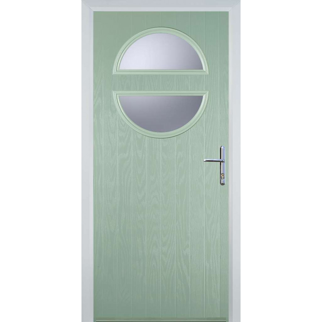 Door Stop Circle (X) Composite Contemporary Door In Chartwell Green Image