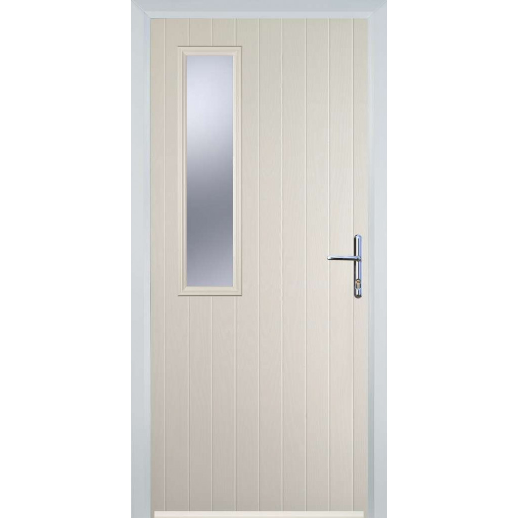 Door Stop Mid Square (58) Composite Contemporary Door In Cream Image