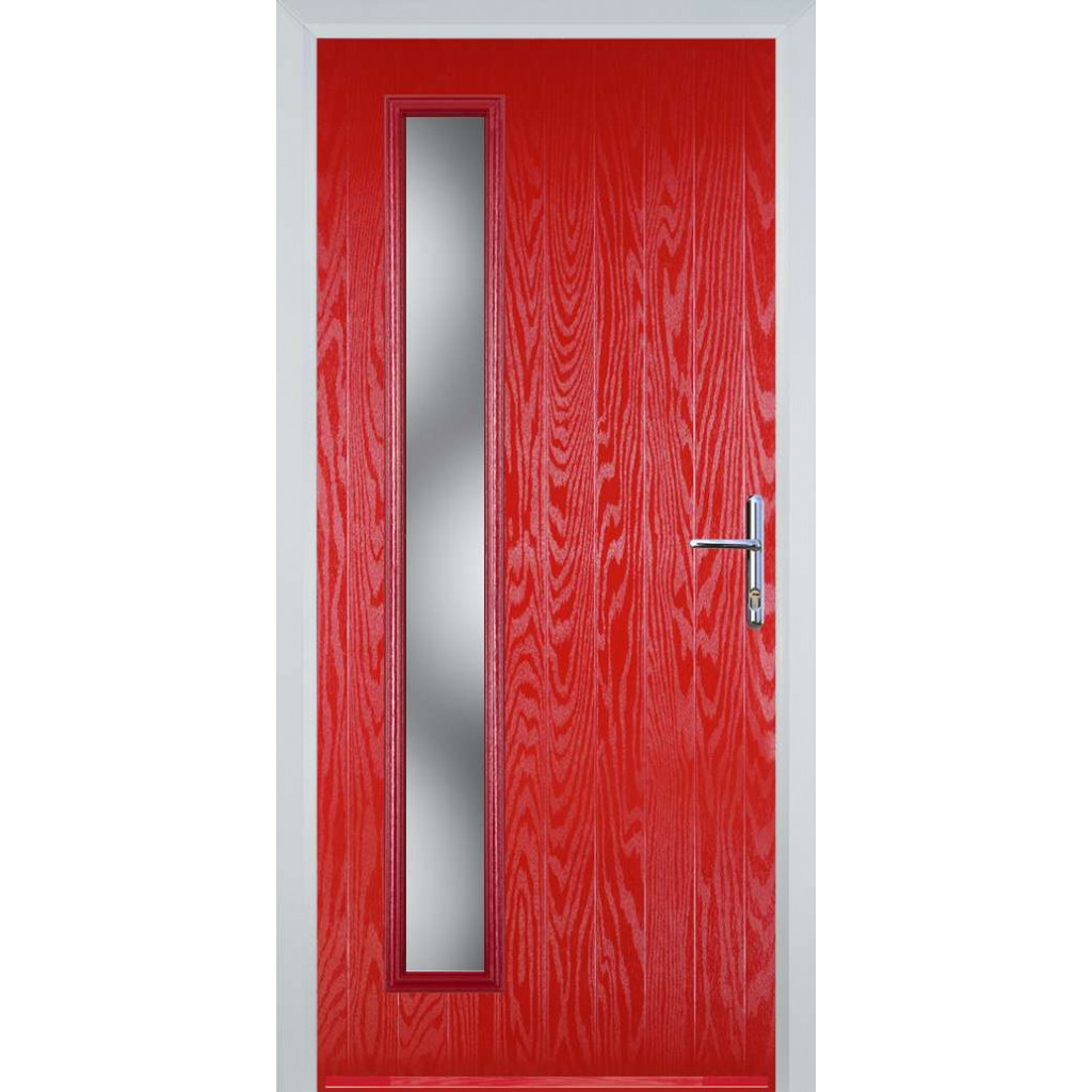 Door Stop Cottage Long (60) Composite Contemporary Door In Poppy Red (High Gloss) Image
