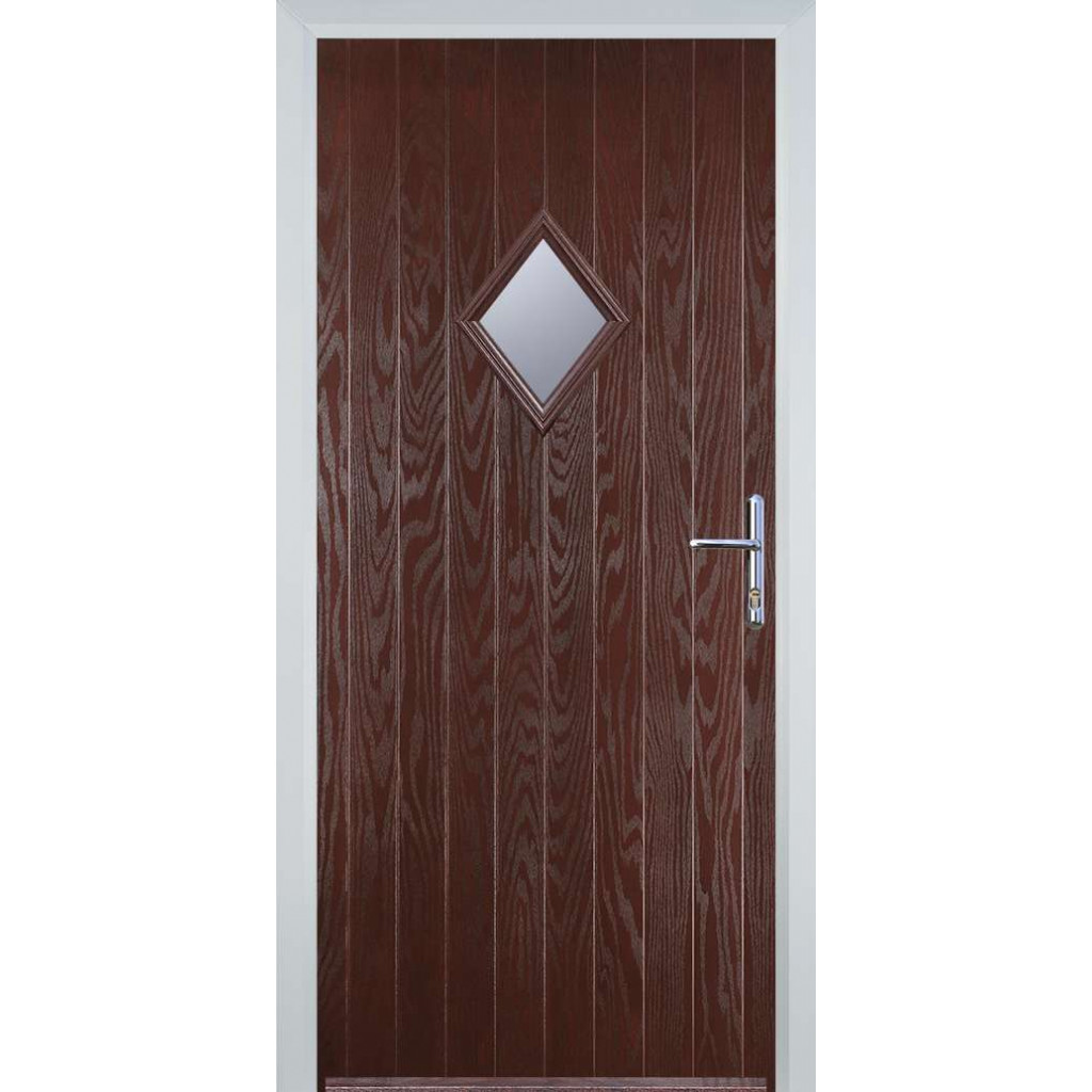 Door Stop Diamond (P) Composite Cottage Door In Dark Wood Image