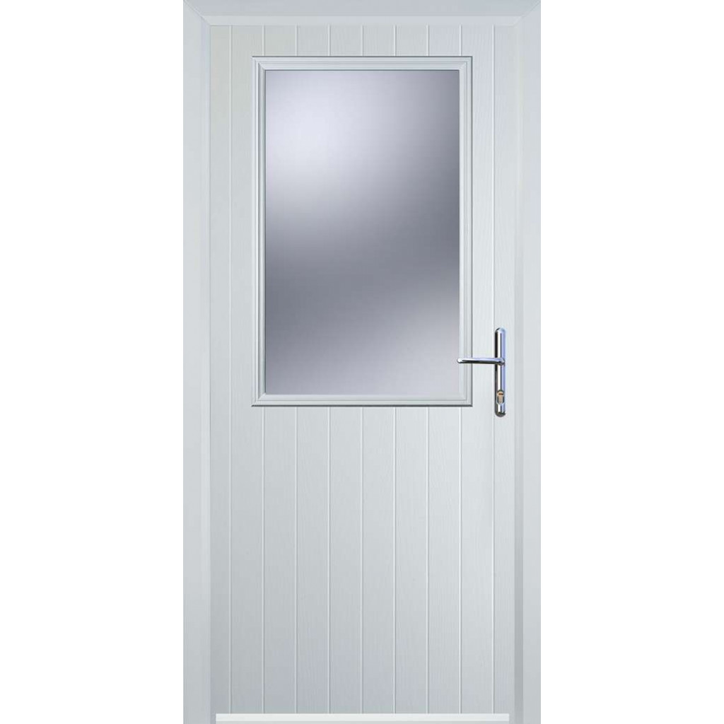 Door Stop Cottage Half Glaze (V) Composite Cottage Door In White Image