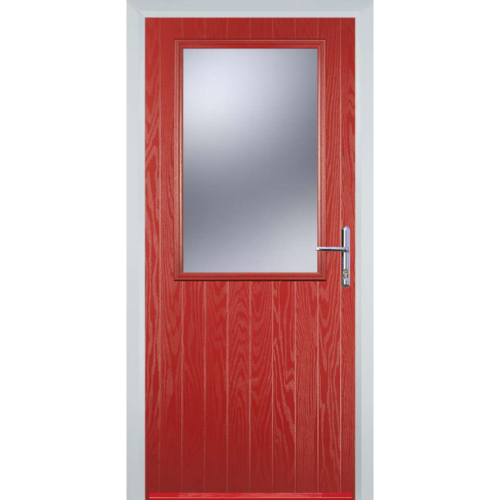 Door Stop Cottage Half Glaze (V) Composite Cottage Door In Red Image