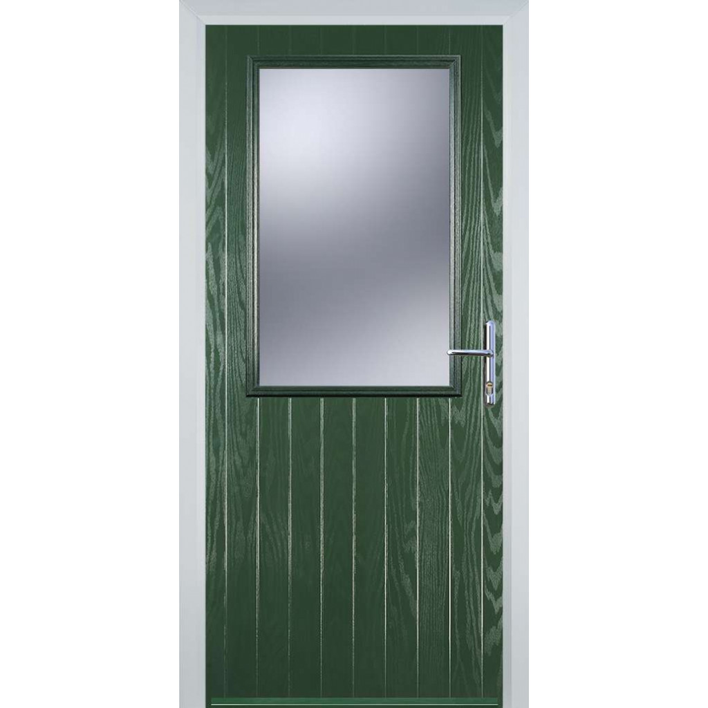 Door Stop Cottage Half Glaze (V) Composite Cottage Door In Green Image