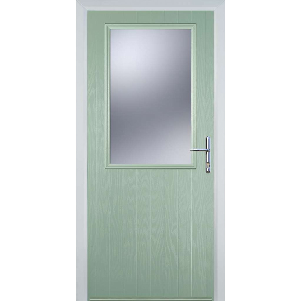 Door Stop Cottage Half Glaze (V) Composite Cottage Door In Chartwell Green Image