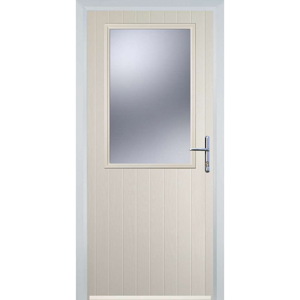 Door Stop Cottage Half Glaze (V) Composite Cottage Door In Cream Image