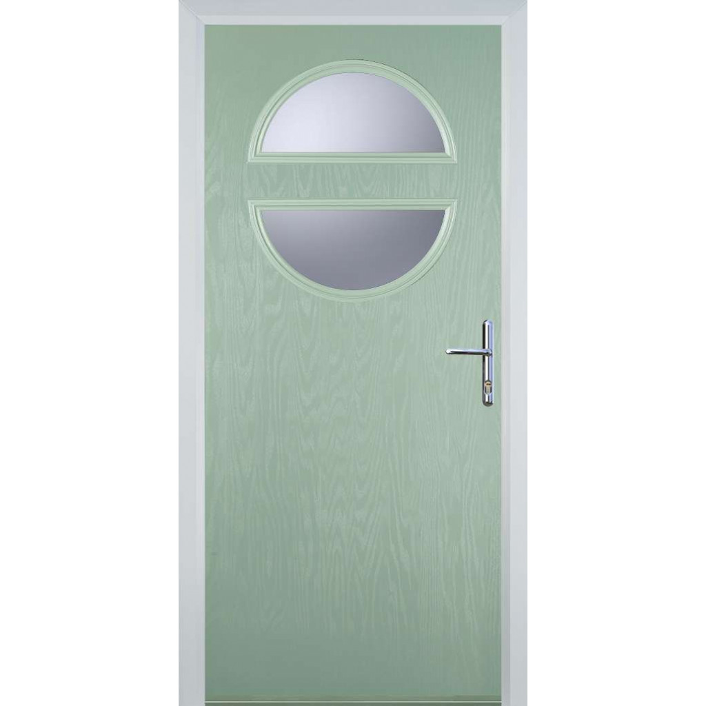 Door Stop Circle - Flush Grained (X) Composite Flush Door In Chartwell Green Image