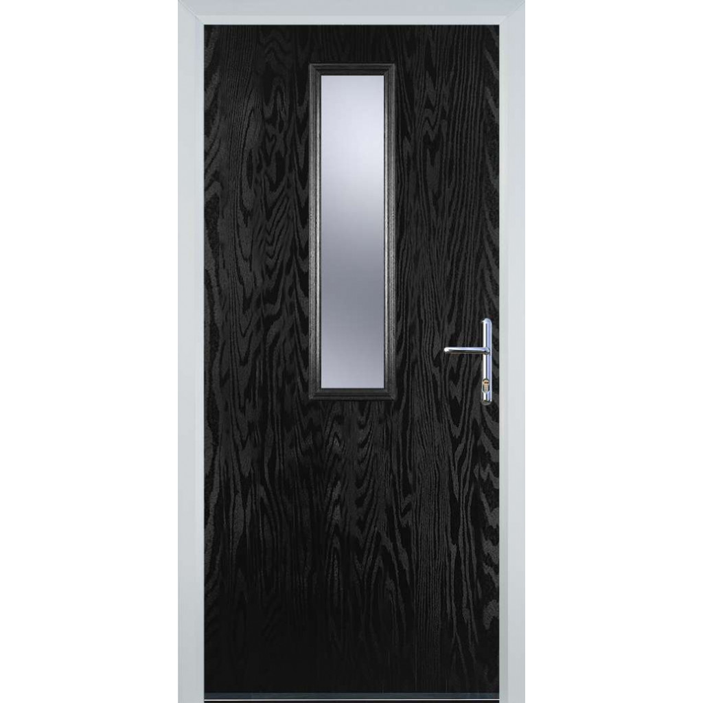 Door Stop Mid Square - Flush Grained (57) Composite Flush Door In Black Image