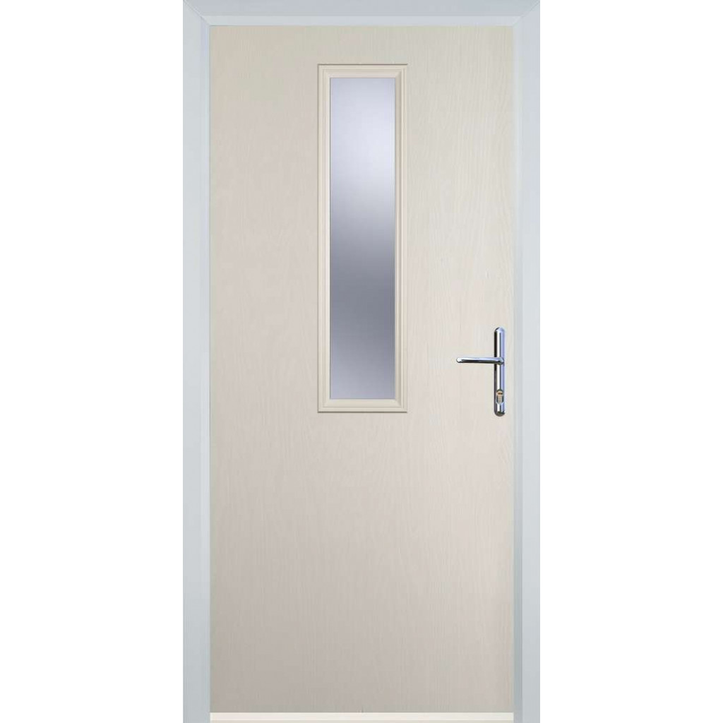 Door Stop Mid Square - Flush Grained (57) Composite Flush Door In Cream Image