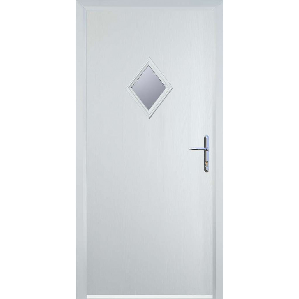 Door Stop Diamond - Flush Grained (P) Composite Flush Door In White Image