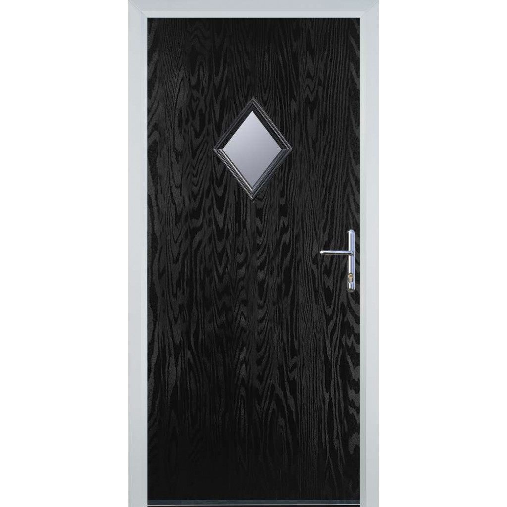 Door Stop Diamond - Flush Grained (P) Composite Flush Door In Black Image