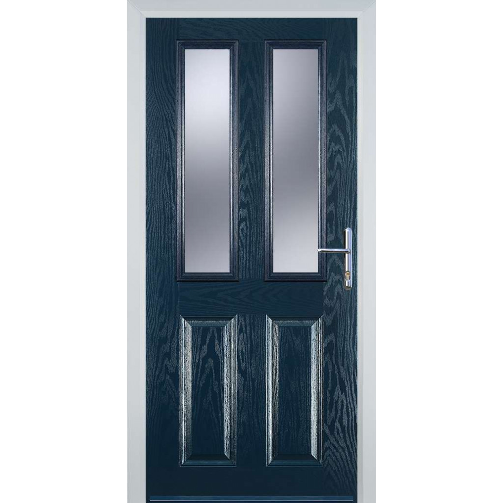 Door Stop 2 Panel 2 Square (C) Composite Traditional Door In Blue Image