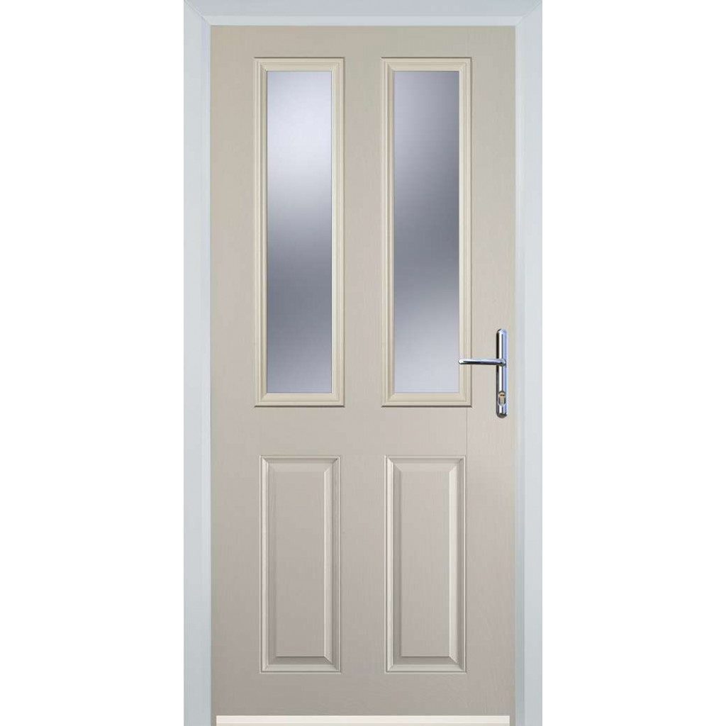 Door Stop 2 Panel 2 Square (C) Composite Traditional Door In Cream Image