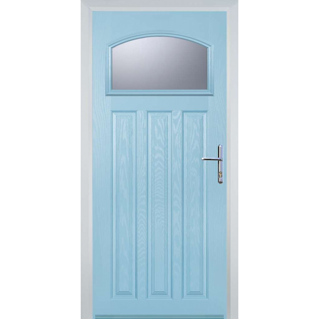 Door Stop 3 Panel 1 Square (61) Composite Traditional Door In Duck Egg Blue Image
