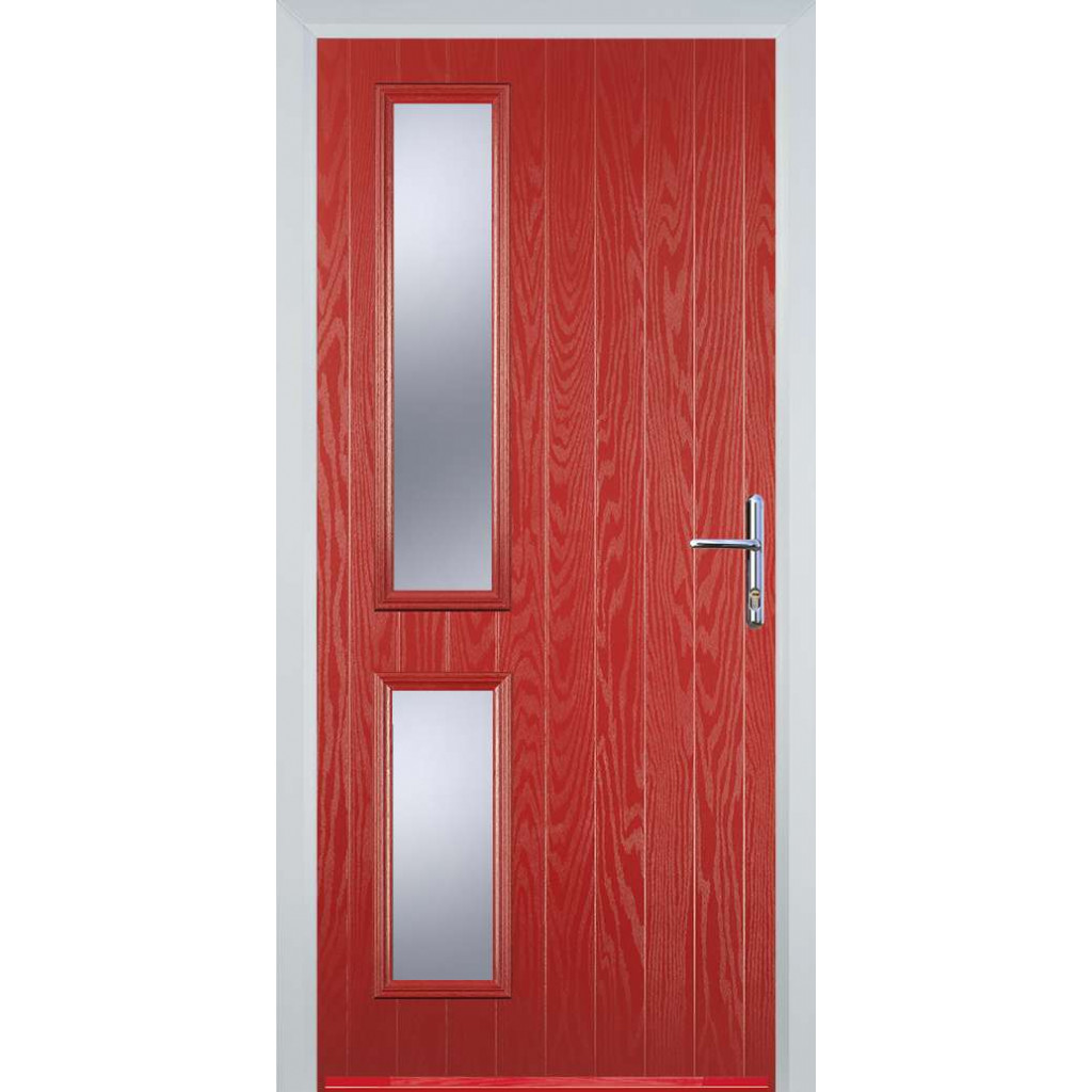 Door Stop Twin Side (ZH) Composite Contemporary Door In Red Image