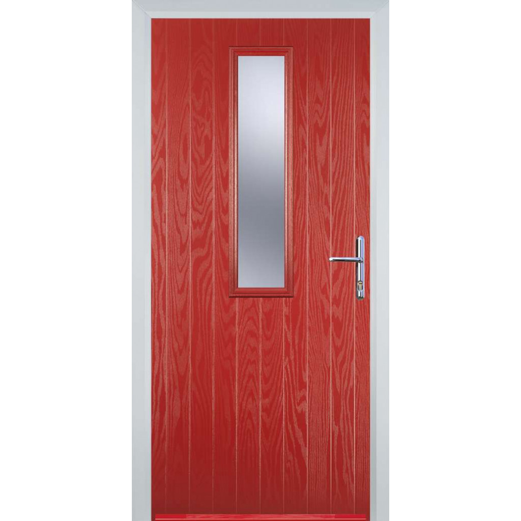 Door Stop Mid Square (57) Composite Contemporary Door In Red Image