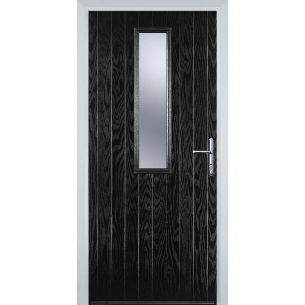 Door Stop Mid Square (57) Composite Contemporary Door In Black Image