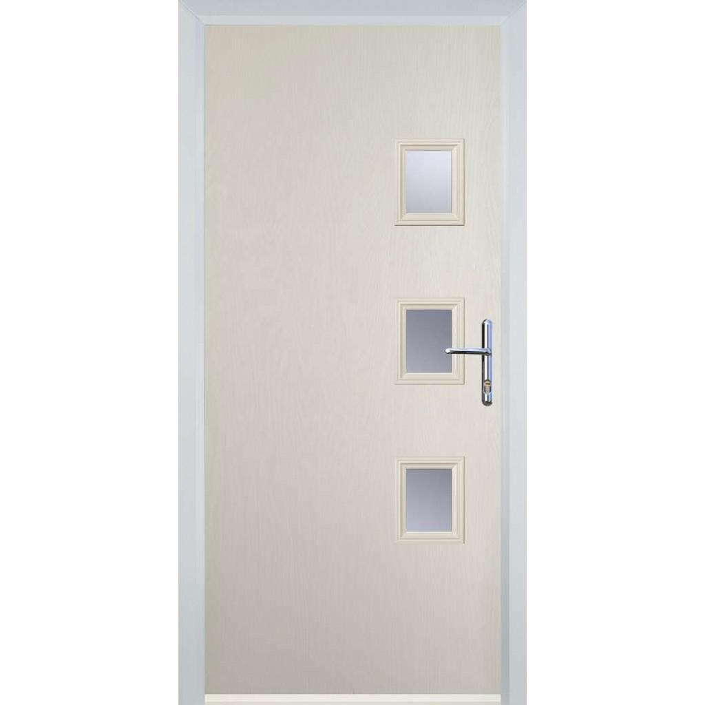 Door Stop 3 Square - Flush Grained (Y) Composite Flush Door In Cream Image