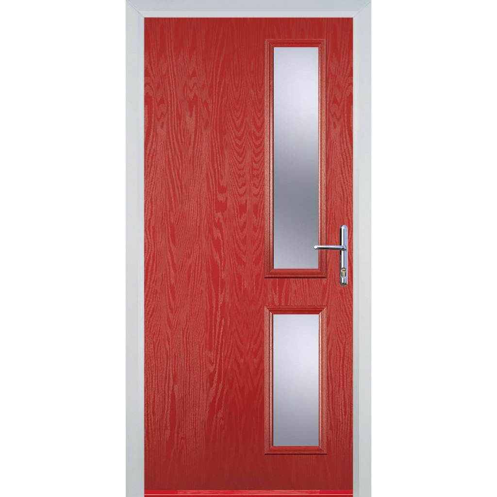 Door Stop Twin Side - Flush Grained (Z) Composite Flush Door In Red Image