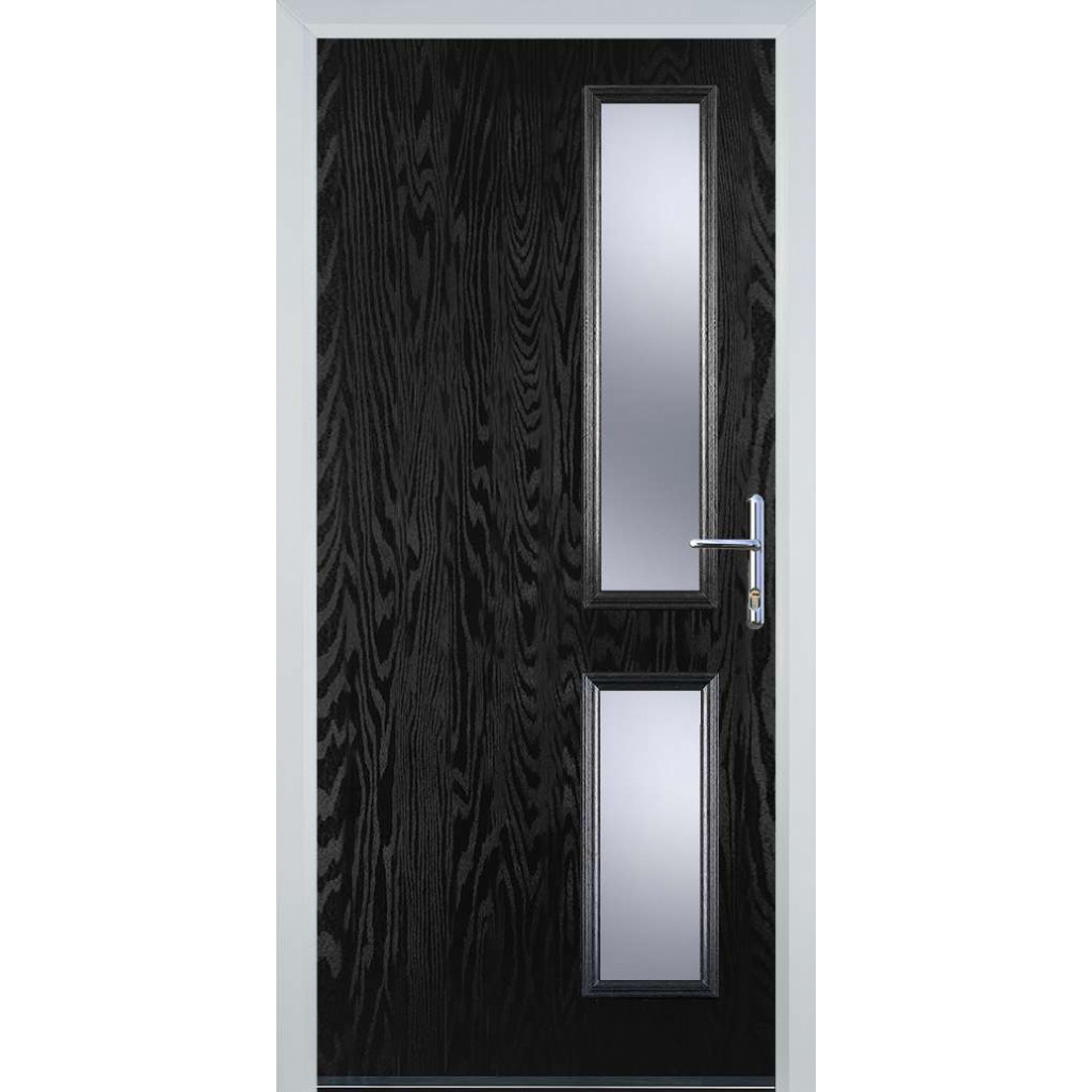 Door Stop Twin Side - Flush Grained (Z) Composite Flush Door In Black Image