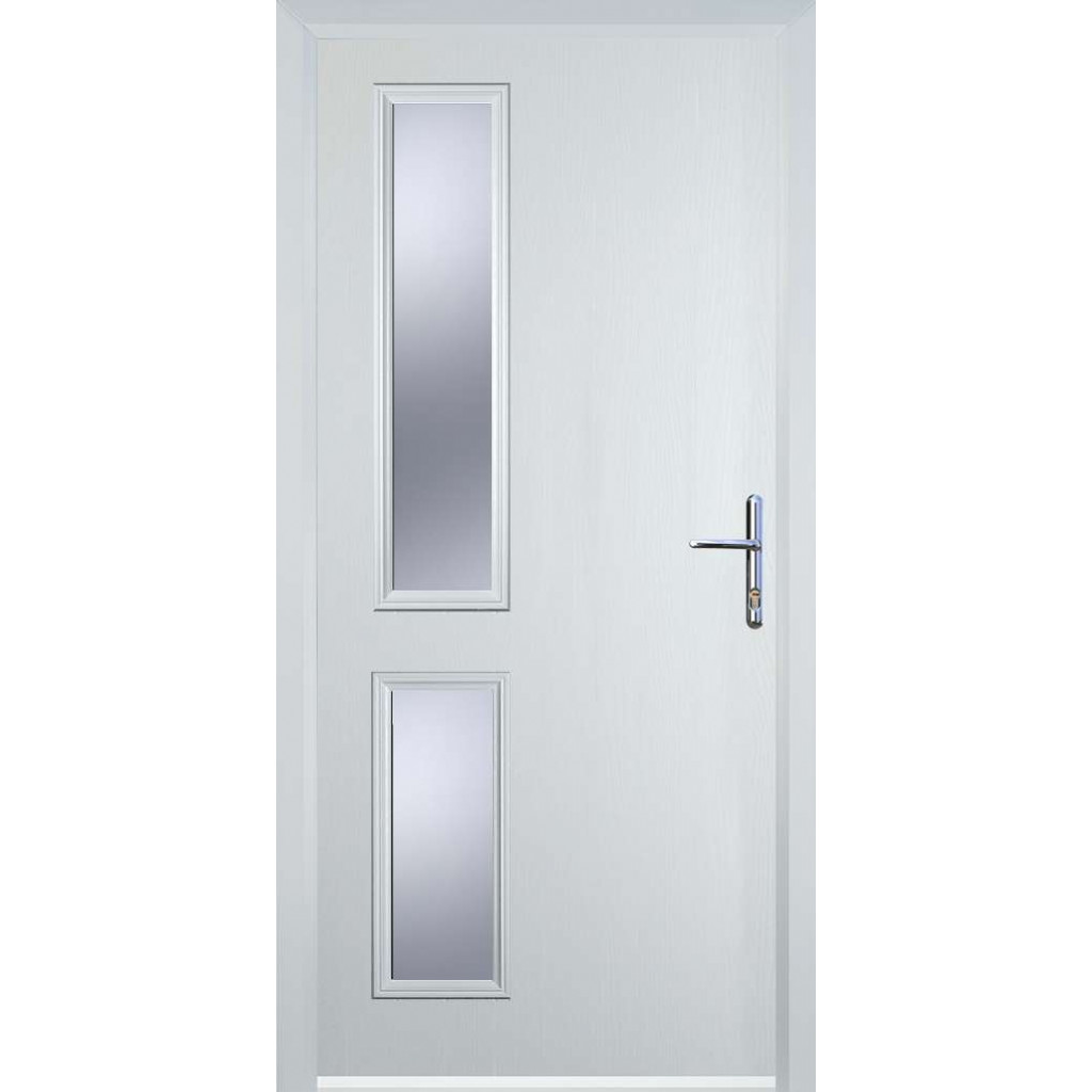 Door Stop Twin Side - Flush Grained (ZH) Composite Flush Door In White Image