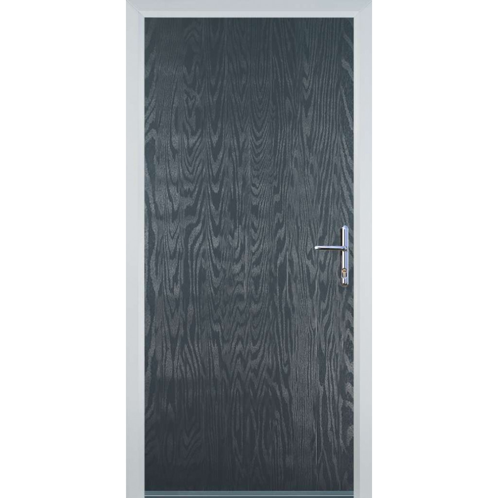 Door Stop Cottage - Flush Grained (R) Composite Flush Door In Grey Image