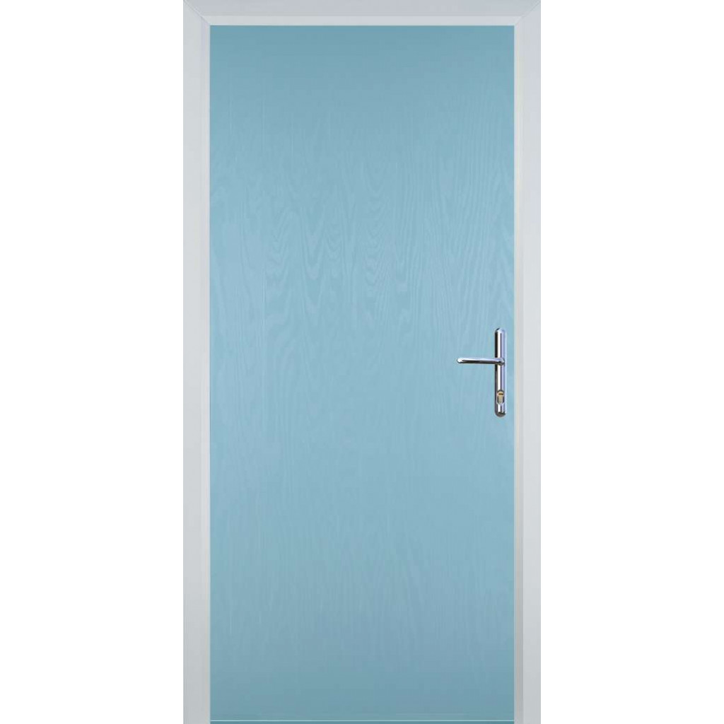 Door Stop Cottage - Flush Grained (R) Composite Flush Door In Duck Egg Blue Image
