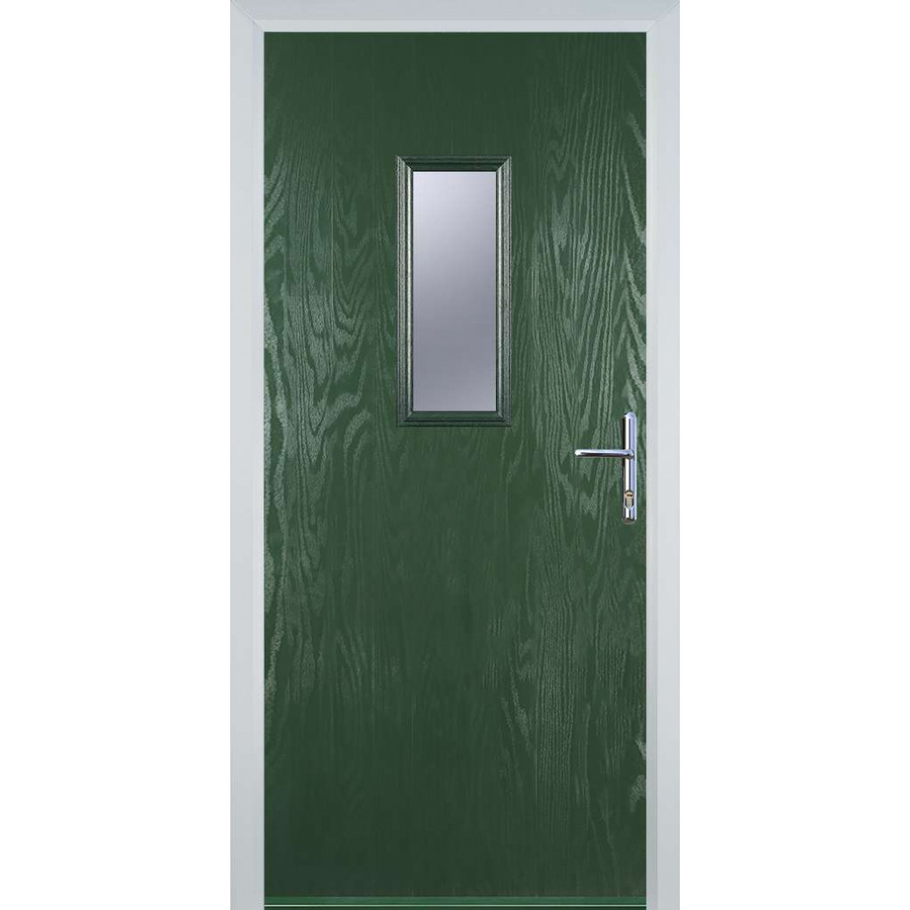 Door Stop 1 Square - Flush Grained (U) Composite Flush Door In Green Image