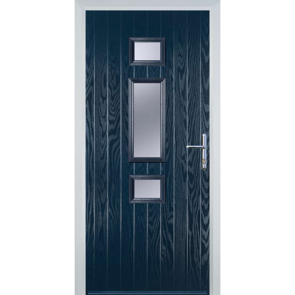 Door Stop Mid 3 Square (S) Composite Contemporary Door In Blue Image