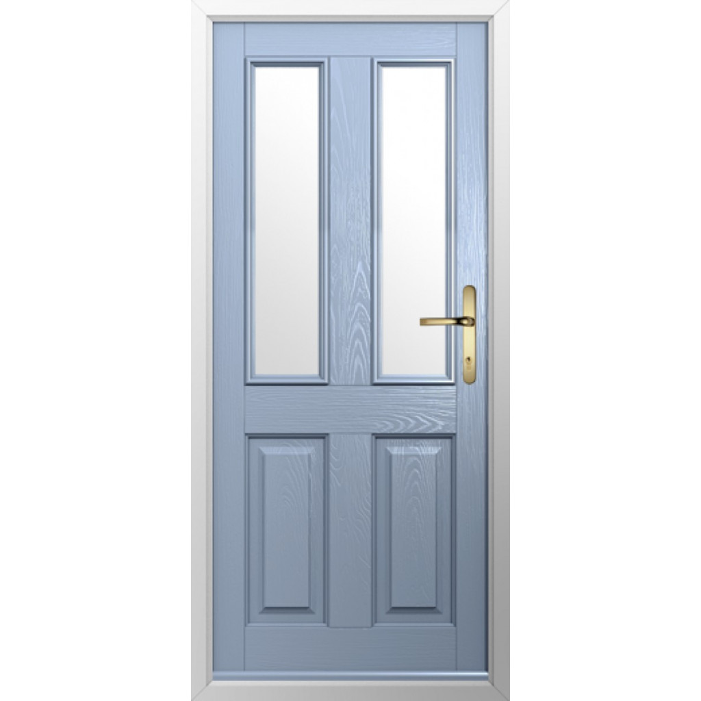 Solidor Ludlow 2 Composite Traditional Door In Duck Egg Blue Image