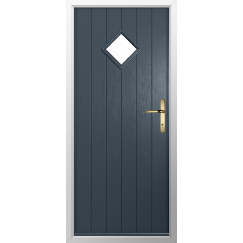 Solidor Flint 1 Composite Traditional Door In Anthracite Grey Image