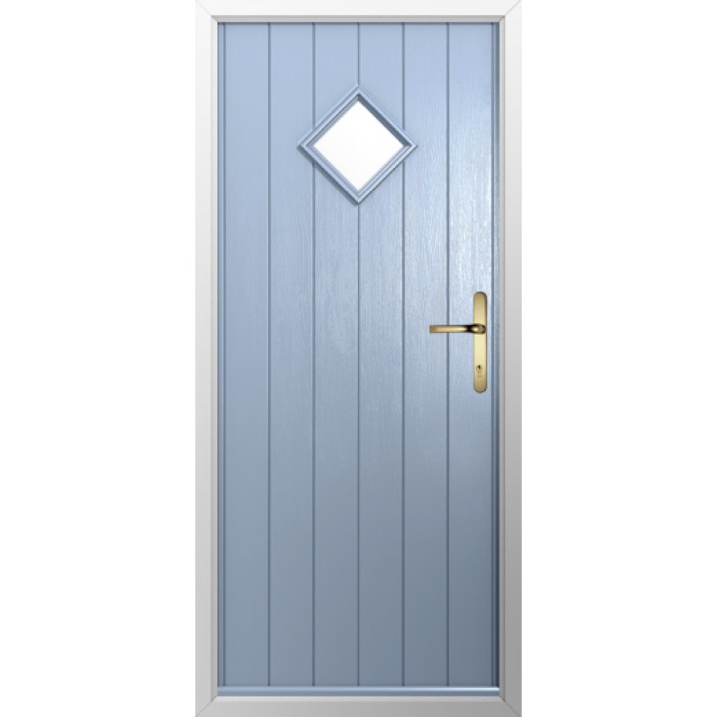 Solidor Flint 1 Composite Traditional Door In Duck Egg Blue Image