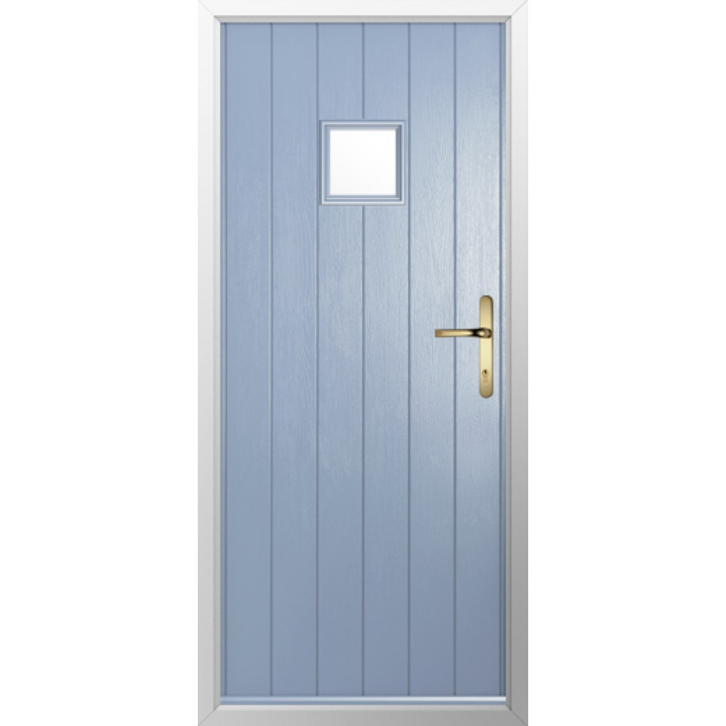 Solidor Flint Square Composite Traditional Door In Duck Egg Blue Image