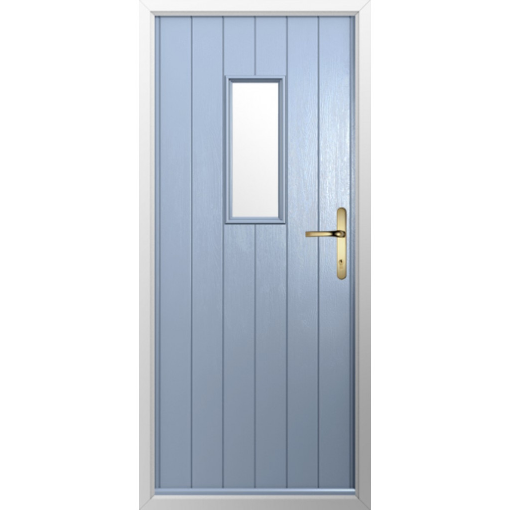 Solidor Flint 2 Composite Traditional Door In Duck Egg Blue Image