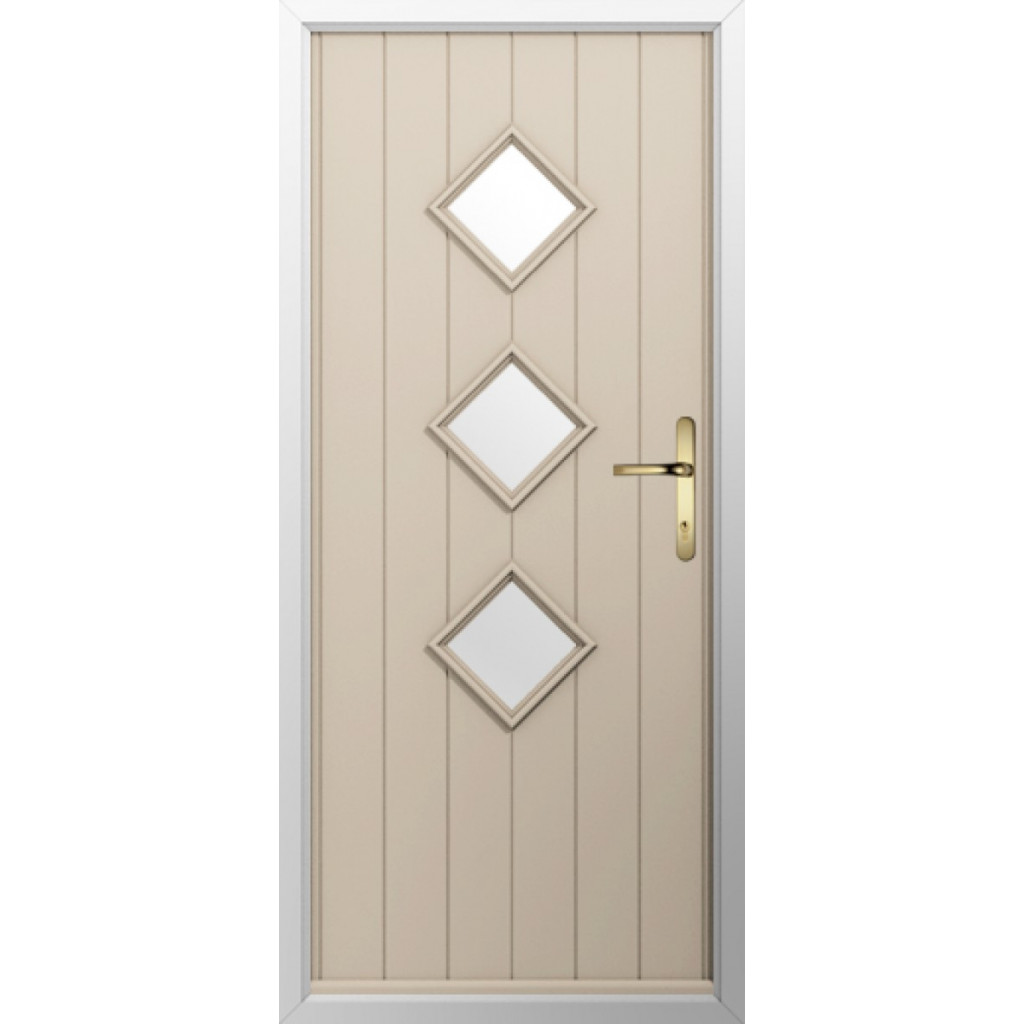 Solidor Flint 3 Composite Traditional Door In Cream Image