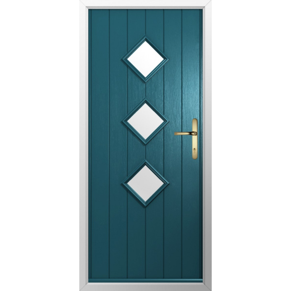 Solidor Flint 3 Composite Traditional Door In Peacock Blue Image