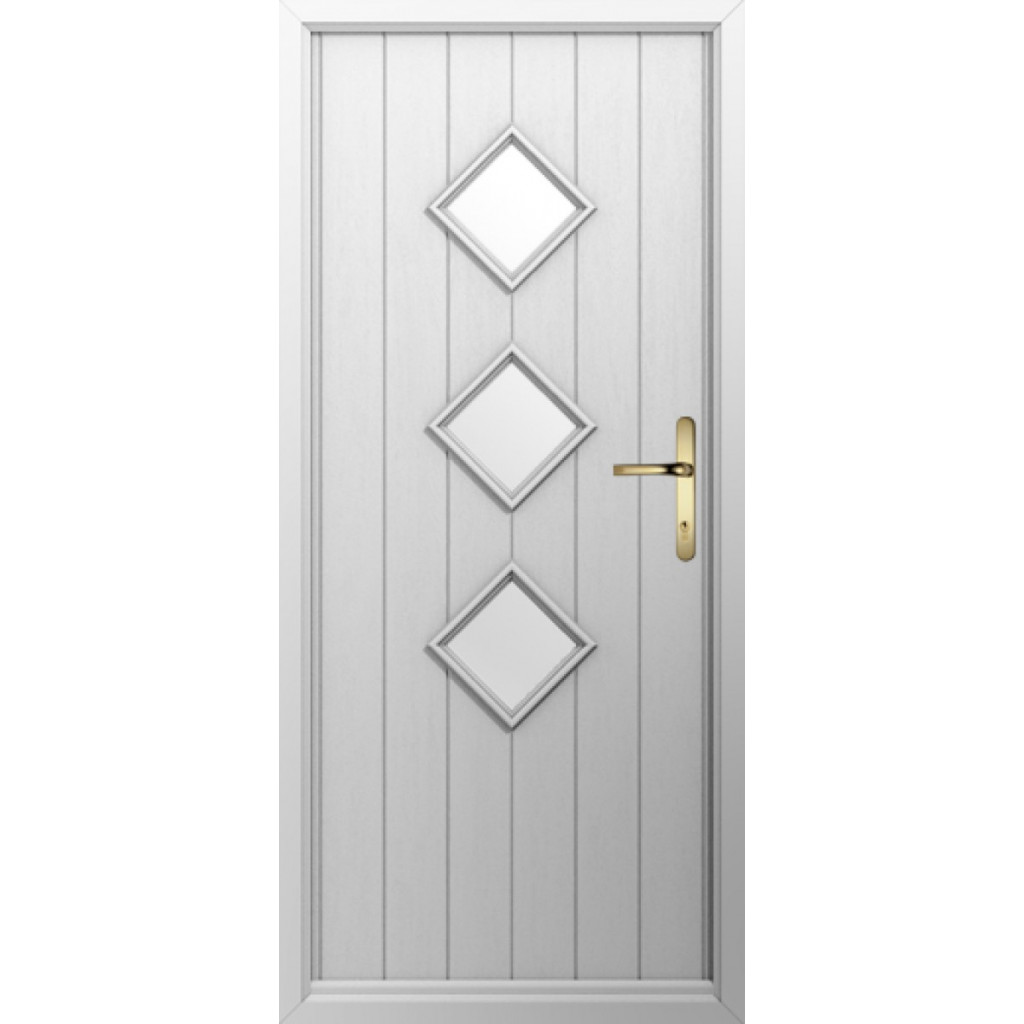 Solidor Flint 3 Composite Traditional Door In Foiled White Image