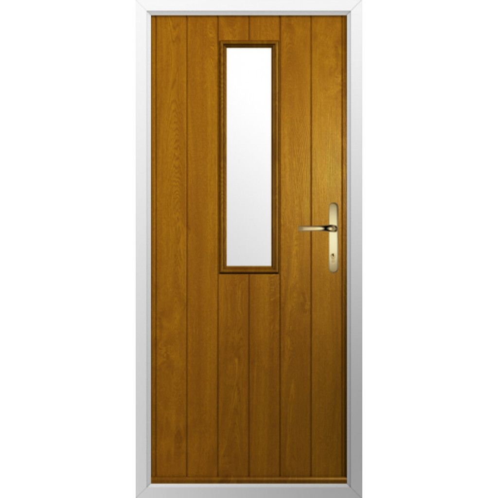 Solidor Flint 4 Composite Traditional Door In Oak Image