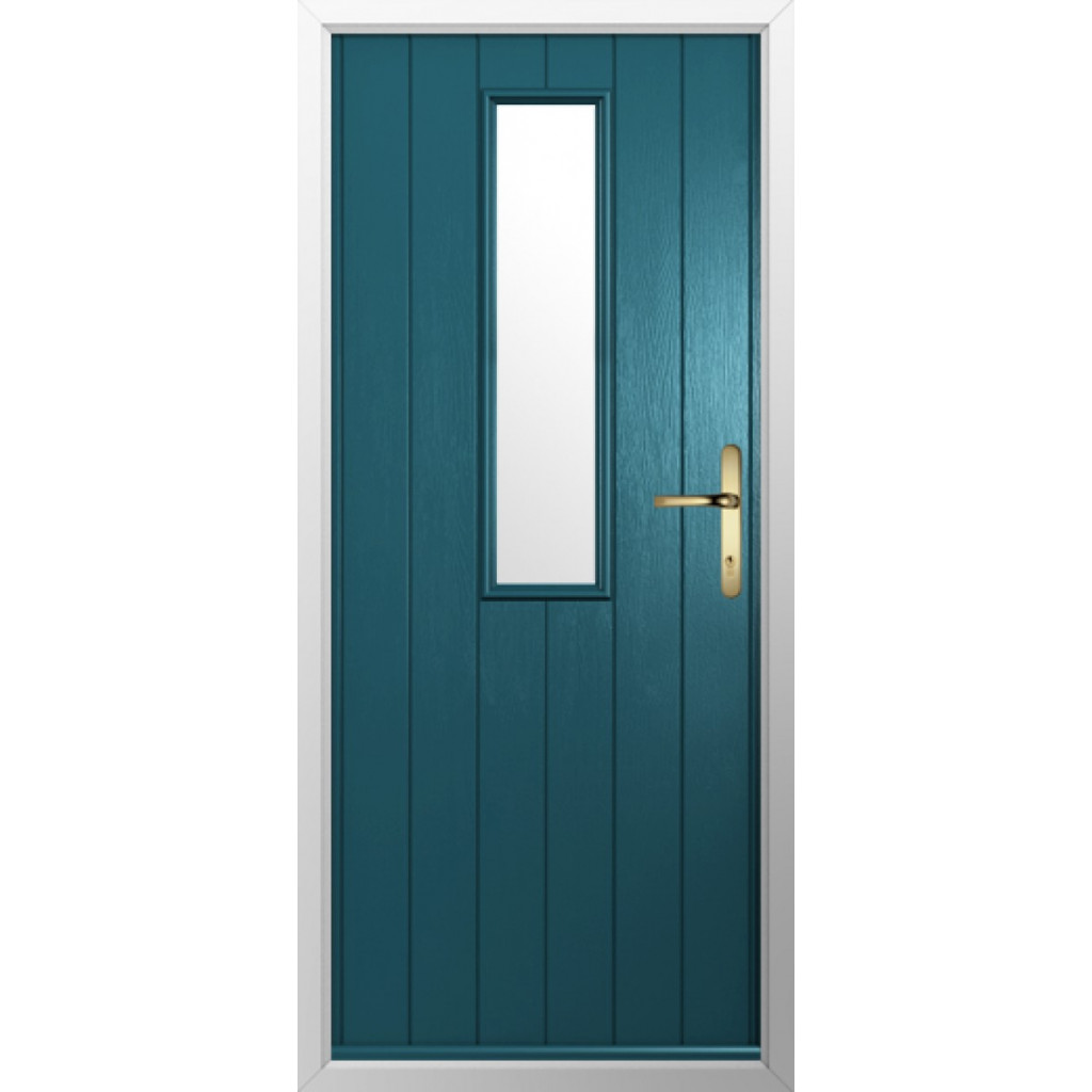 Solidor Flint 4 Composite Traditional Door In Peacock Blue Image