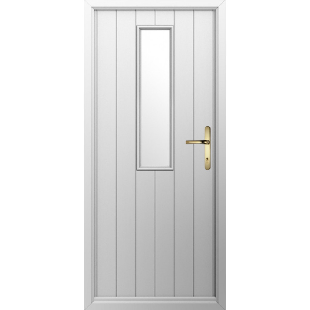 Solidor Flint 4 Composite Traditional Door In Foiled White Image
