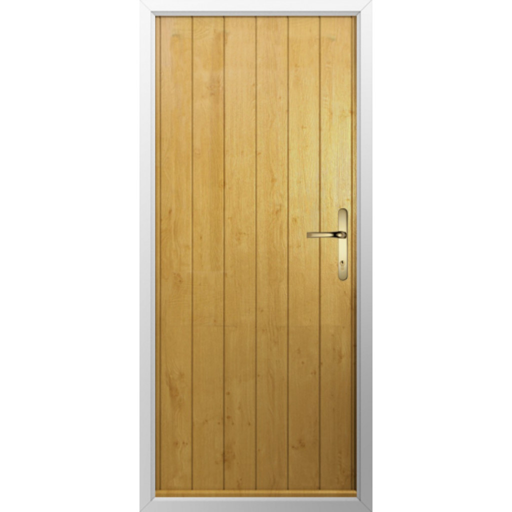 Solidor Flint Solid Composite Traditional Door In Irish Oak Image