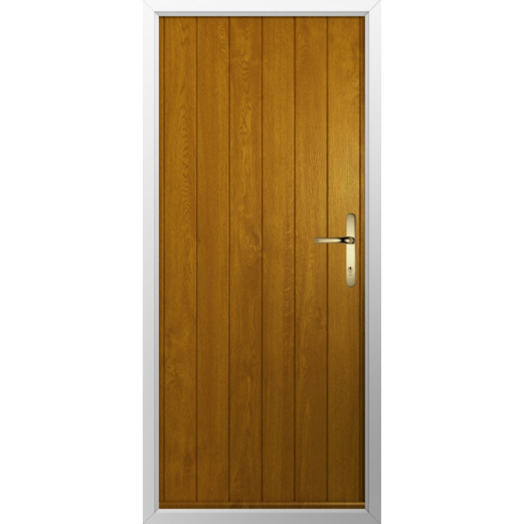 Solidor Flint Solid Composite Traditional Door In Oak Image