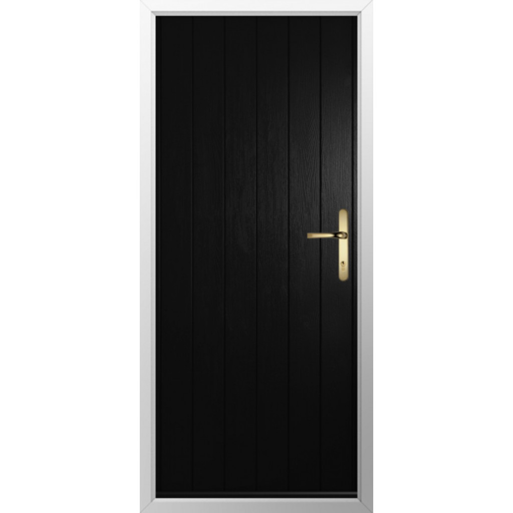 Solidor Flint Solid Composite Traditional Door In Black Image