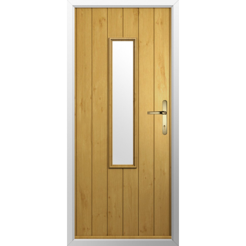 Solidor Flint 5 Composite Traditional Door In Irish Oak Image