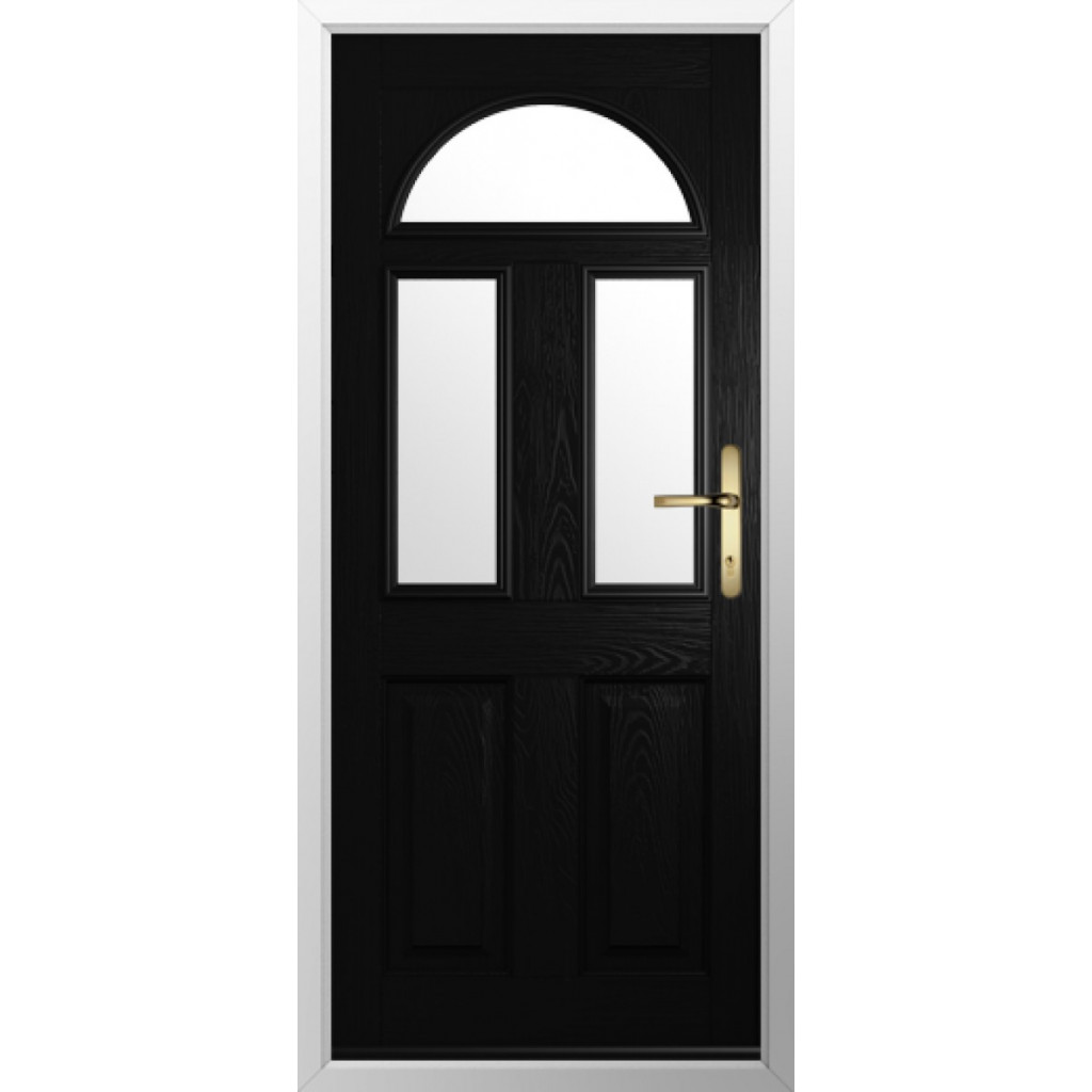 Solidor Conway 3 Composite Traditional Door In Black Image