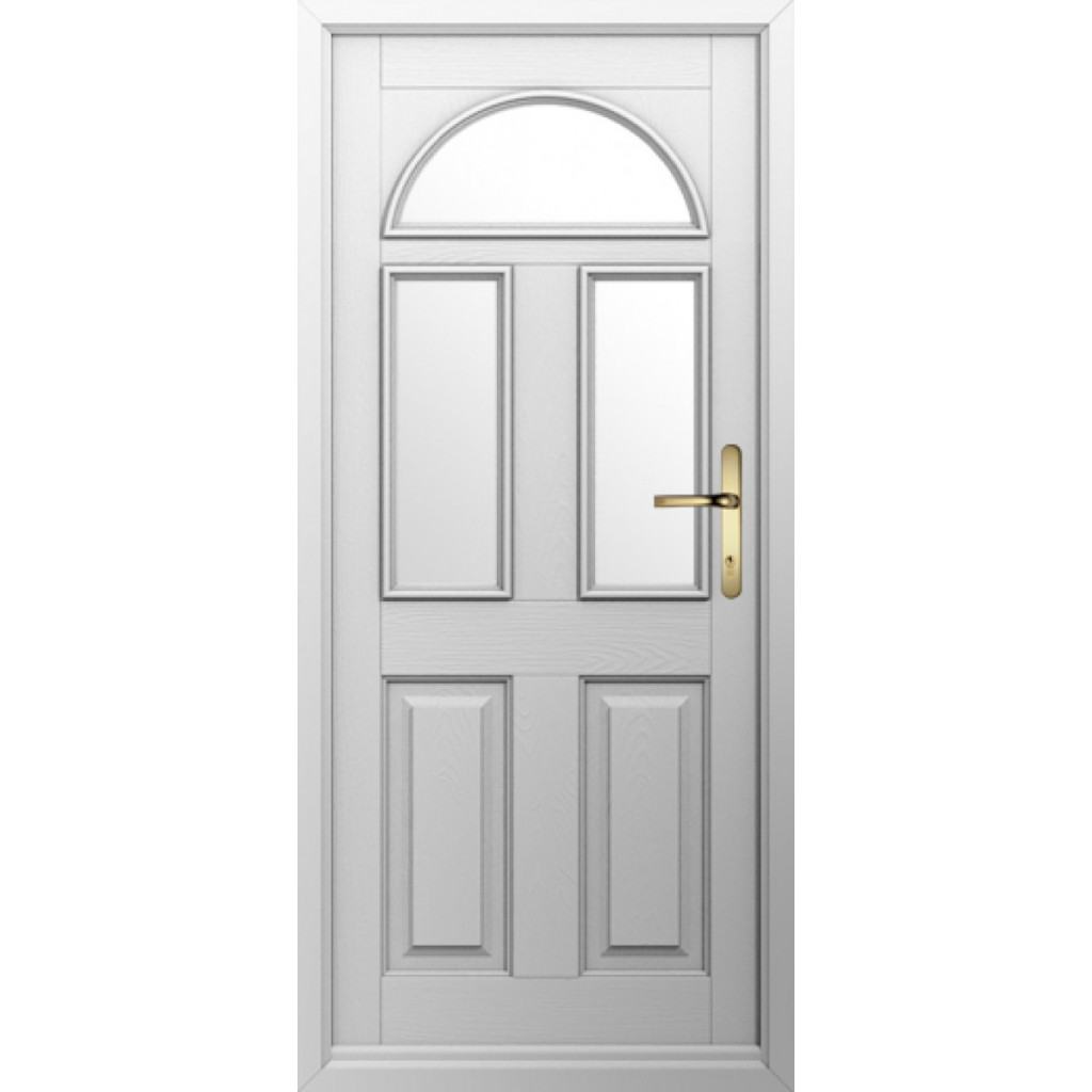 Solidor Conway 3 Composite Traditional Door In White Image