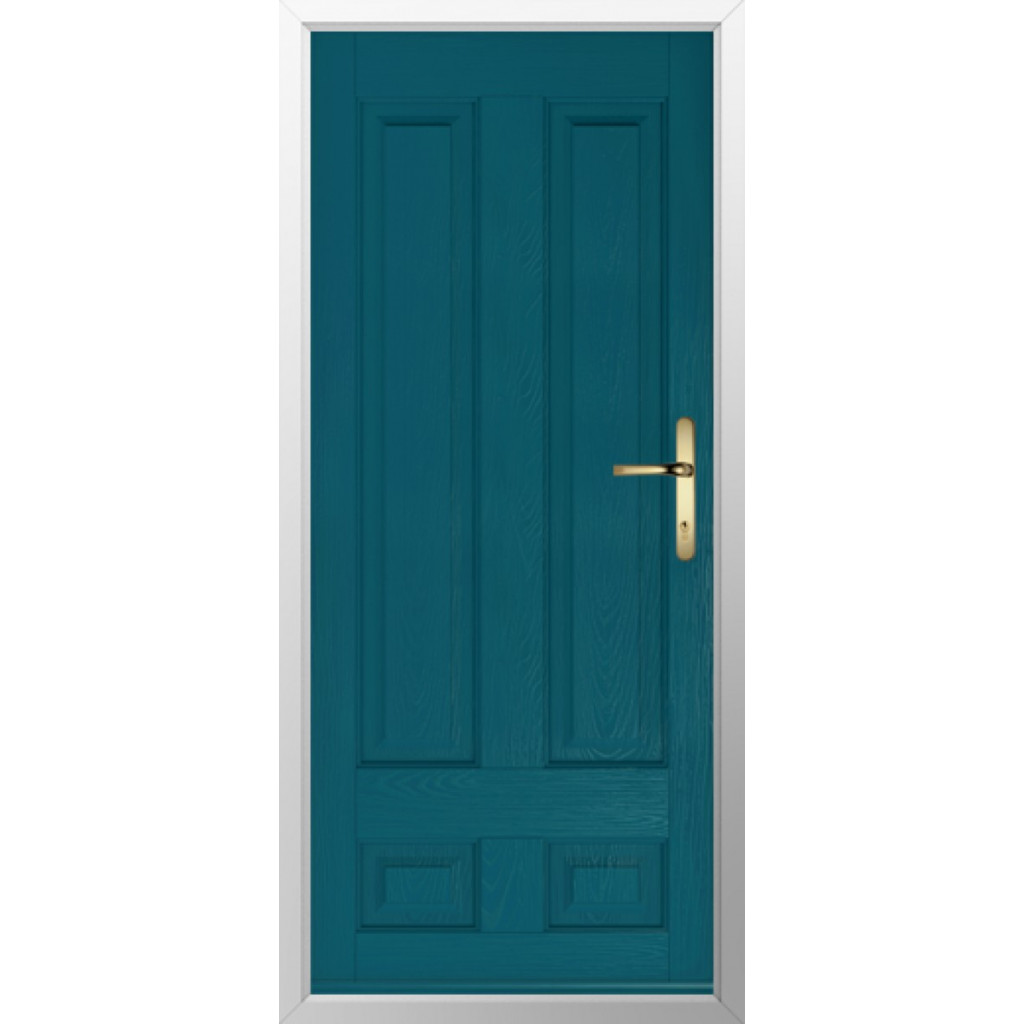 Solidor Edinburgh Solid Composite Traditional Door In Peacock Blue Image