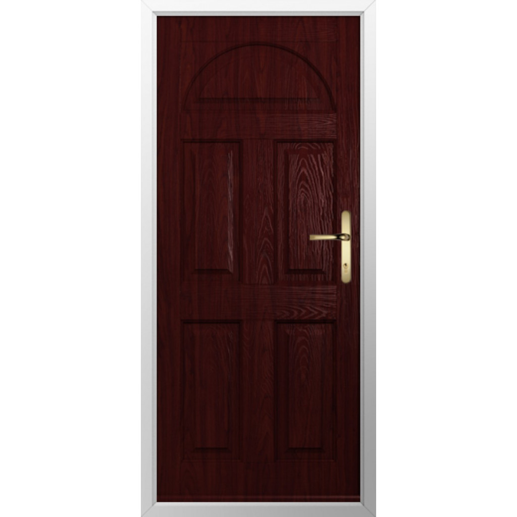 Solidor Conway Solid Composite Traditional Door In Rosewood Image