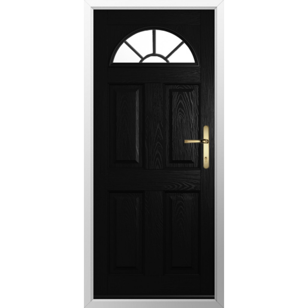 Solidor Conway 1 GB Composite Traditional Door In Black Image