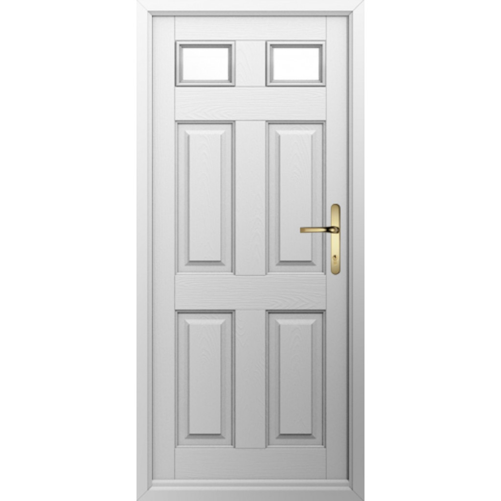 Solidor Tenby 2 Composite Traditional Door In Foiled White Image